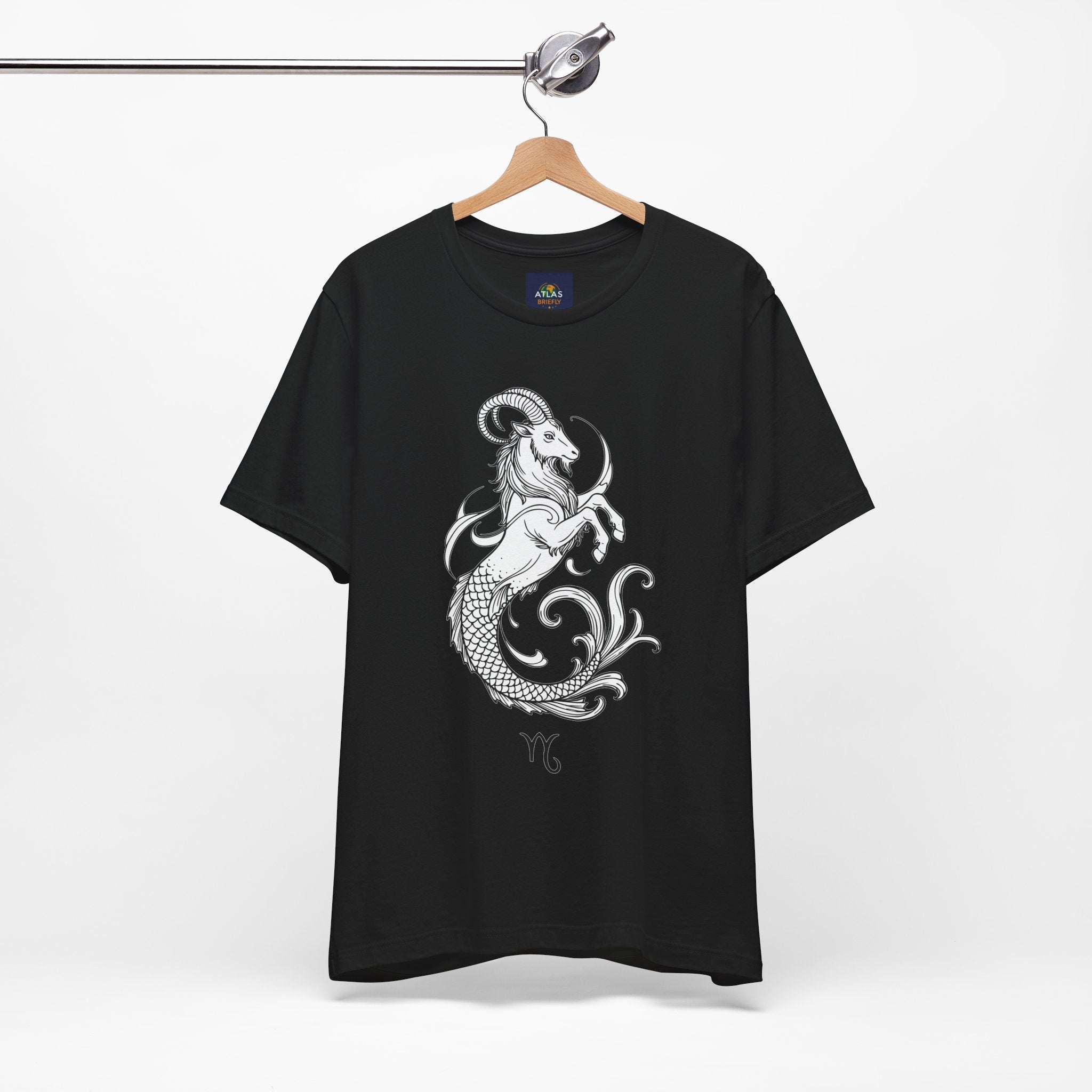 Capricorn Zodiac Tee - Unisex Minimalist Horoscope Shirt in Black and White