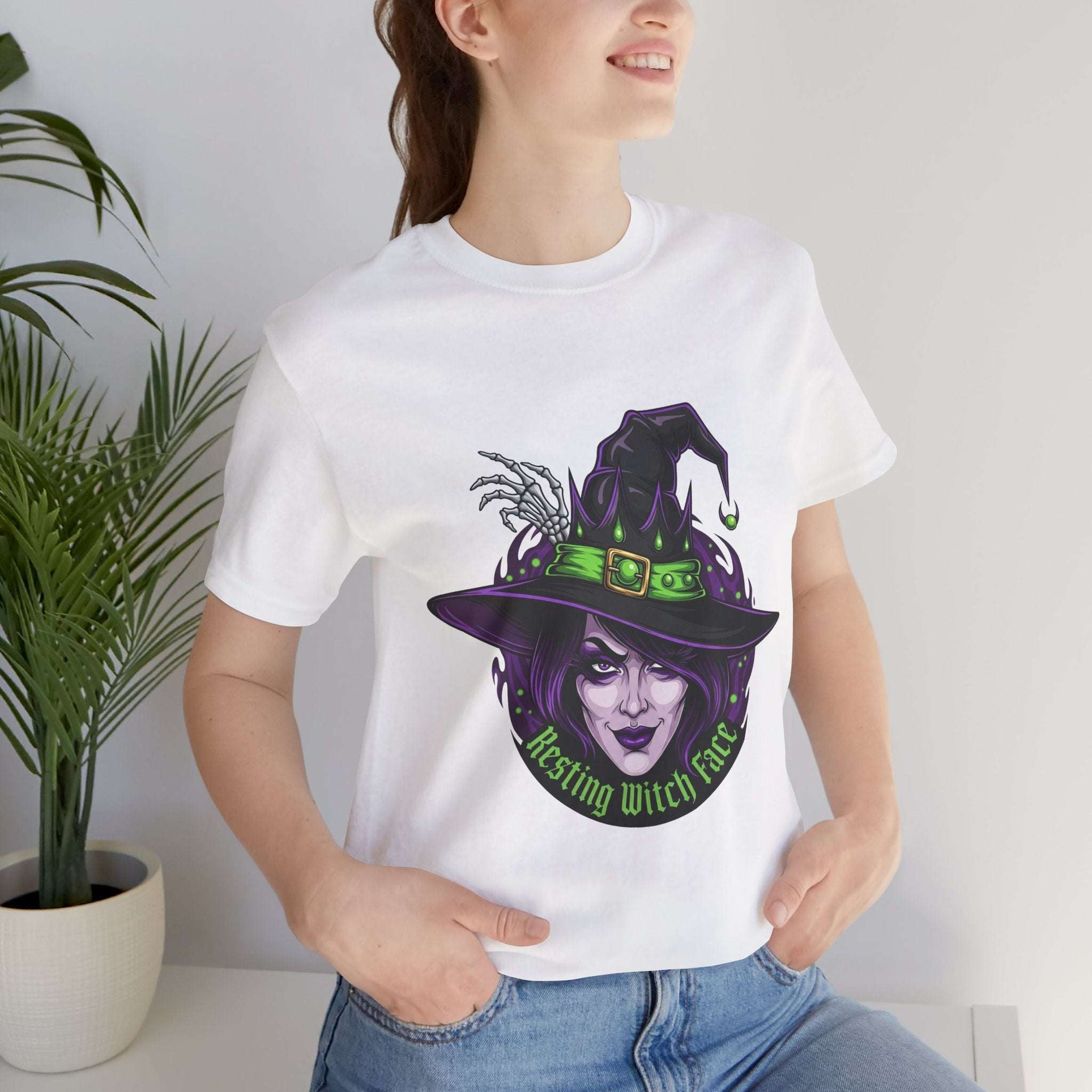 Resting Witch Face Halloween T-Shirt - Funny Witch Tee for Women & Men | Halloween Graphic Shirt - Atlas Briefly