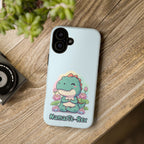 NamasTe-Rex Meditating Dinosaur Phone Case - Funny Yoga T-Rex Mobile Cover | Zen Tech Gift - Atlas Briefly