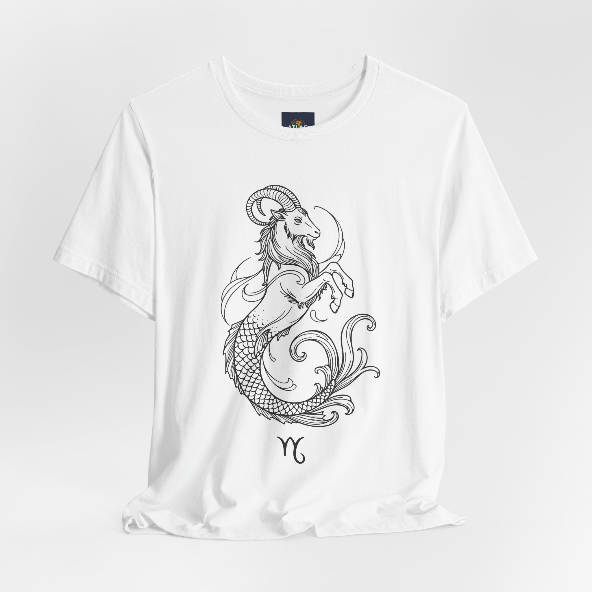 Capricorn Zodiac Tee - Unisex Minimalist Horoscope Shirt in Black and White