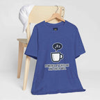 Powered by Caffeine T-Shirt - Funny Coffee Tee for Coffee Lovers - Atlas Briefly