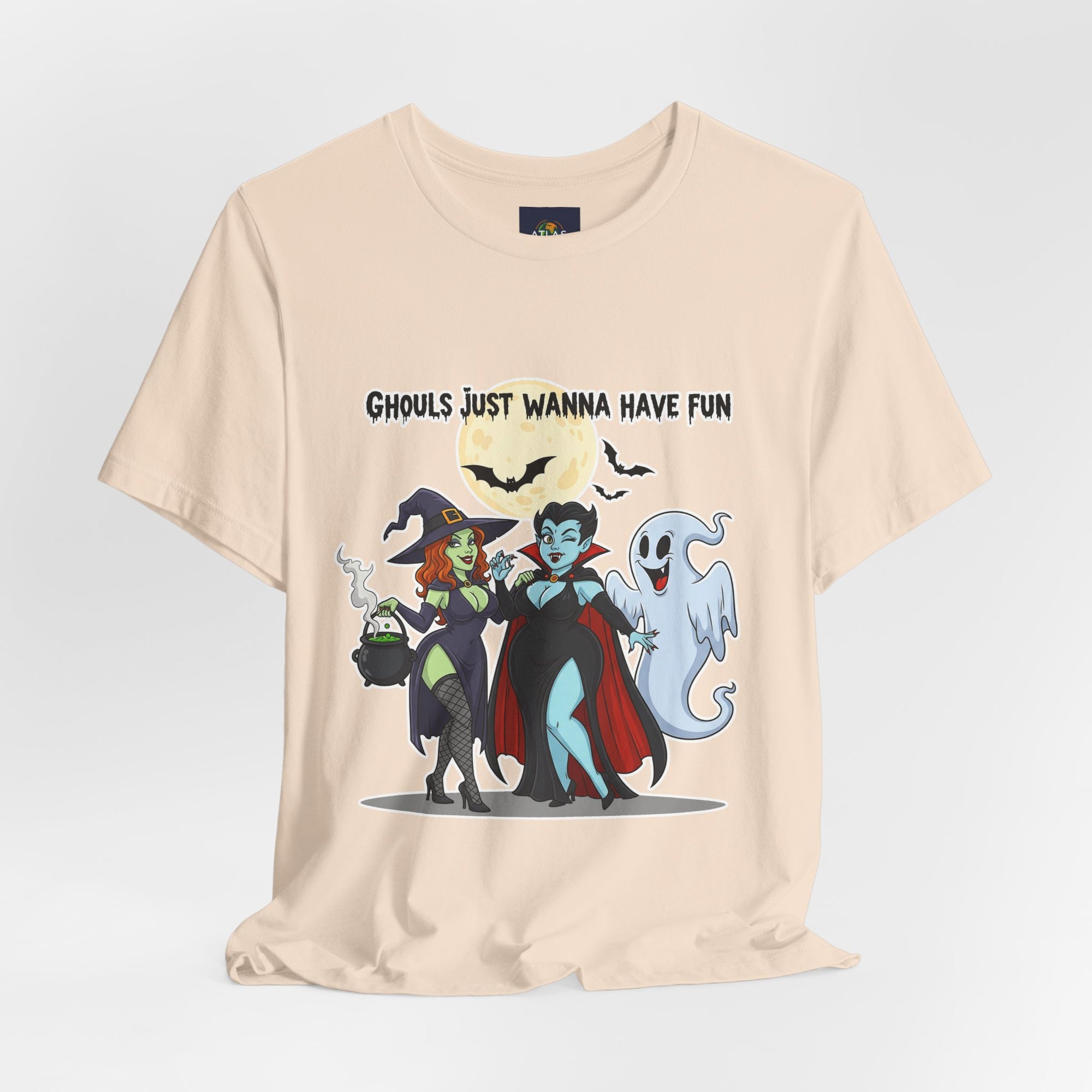 Ghouls Just Wanna Have Fun Halloween T-Shirt - Cute Witch Vampire Ghost Tee | Halloween Character Shirt - Atlas Briefly