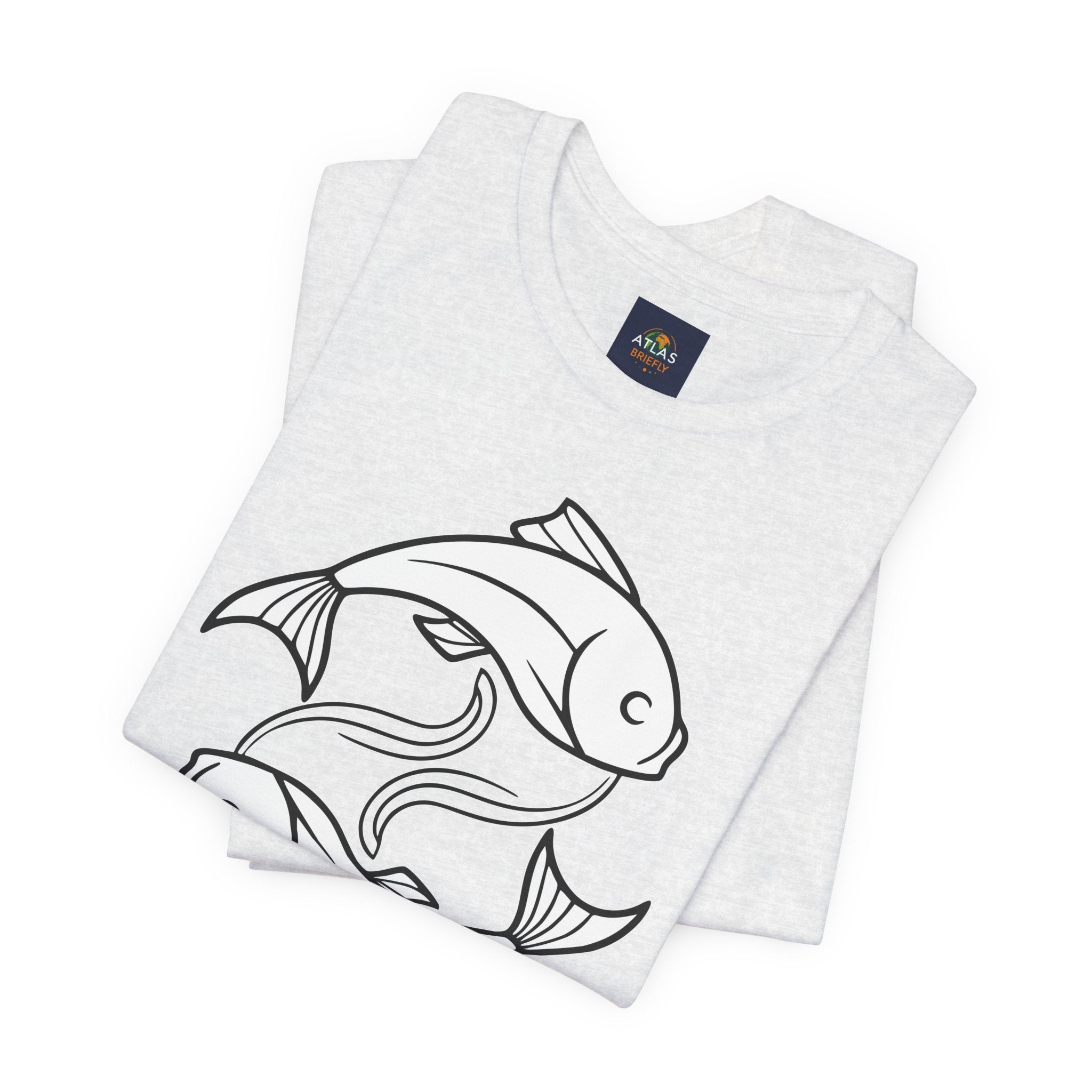 Pisces Zodiac T-shirt - Minimalist Black and White Unisex Tee