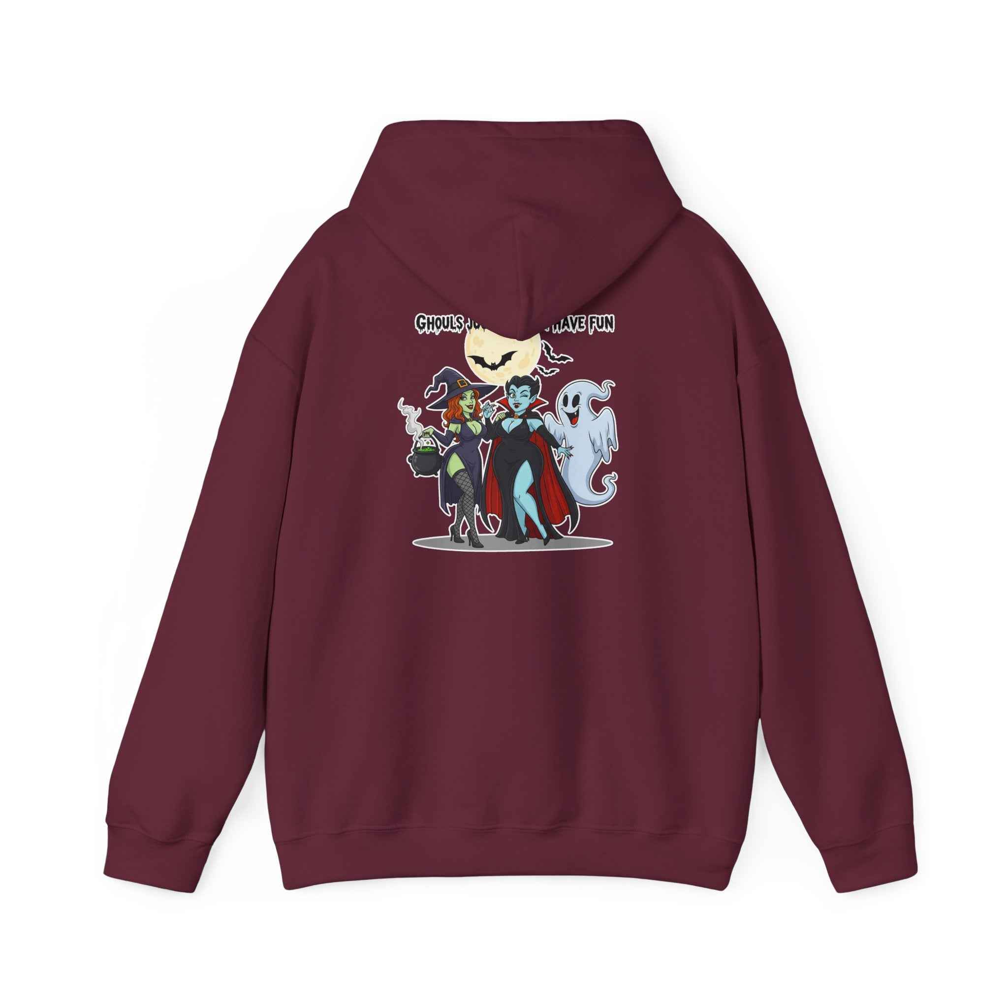 Ghouls Just Wanna Have Fun Hoodie - Spooky Witch Vampire Ghost Sweatshirt for Halloween - Atlas Briefly