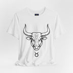 Taurus Zodiac T-Shirt - Minimalist Black and White Unisex T-Shirt