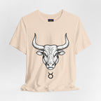 Taurus Zodiac T-Shirt - Minimalist Black and White Unisex T-Shirt