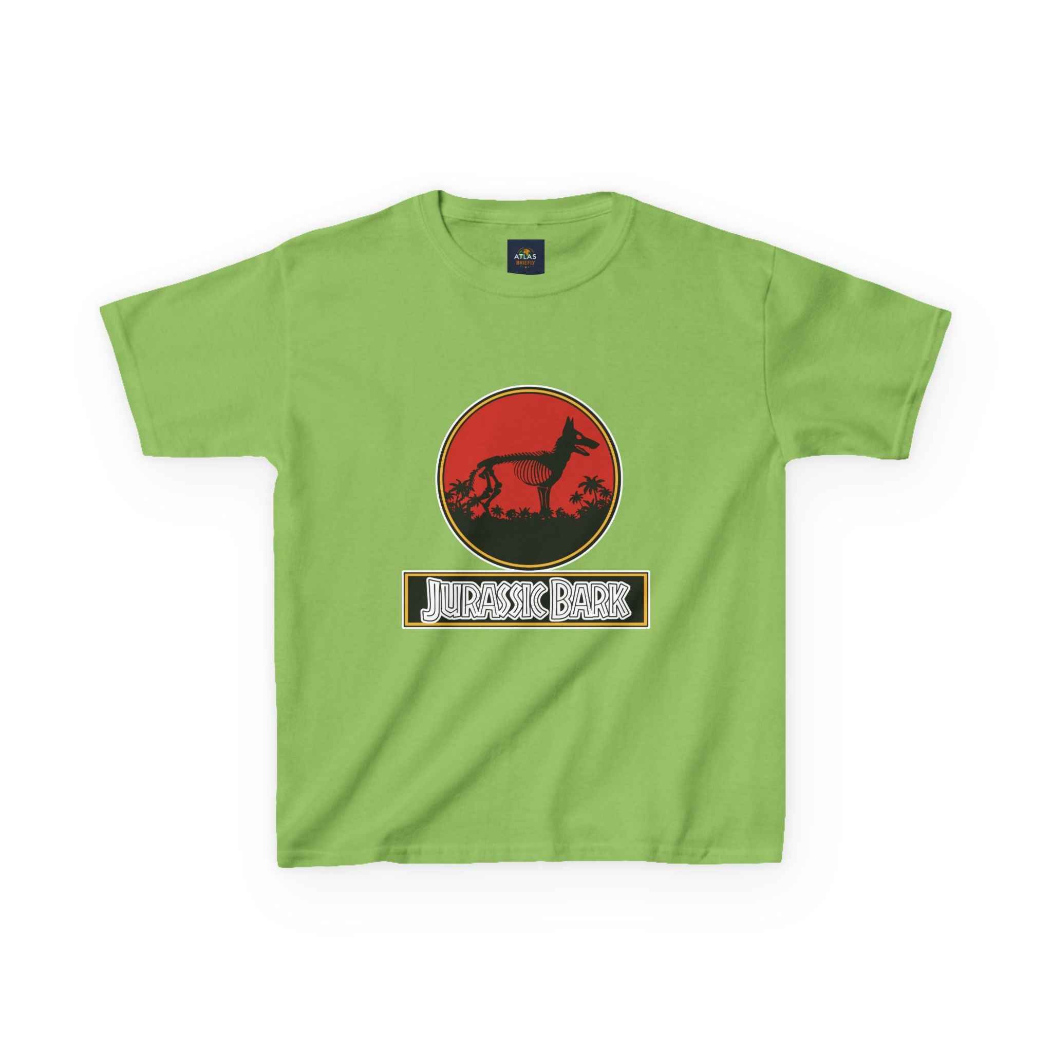 Kids German Shepherd T-Shirt - Fun Jurassic Bark Tee for Kids with Worldwide Shipping - Atlas Briefly