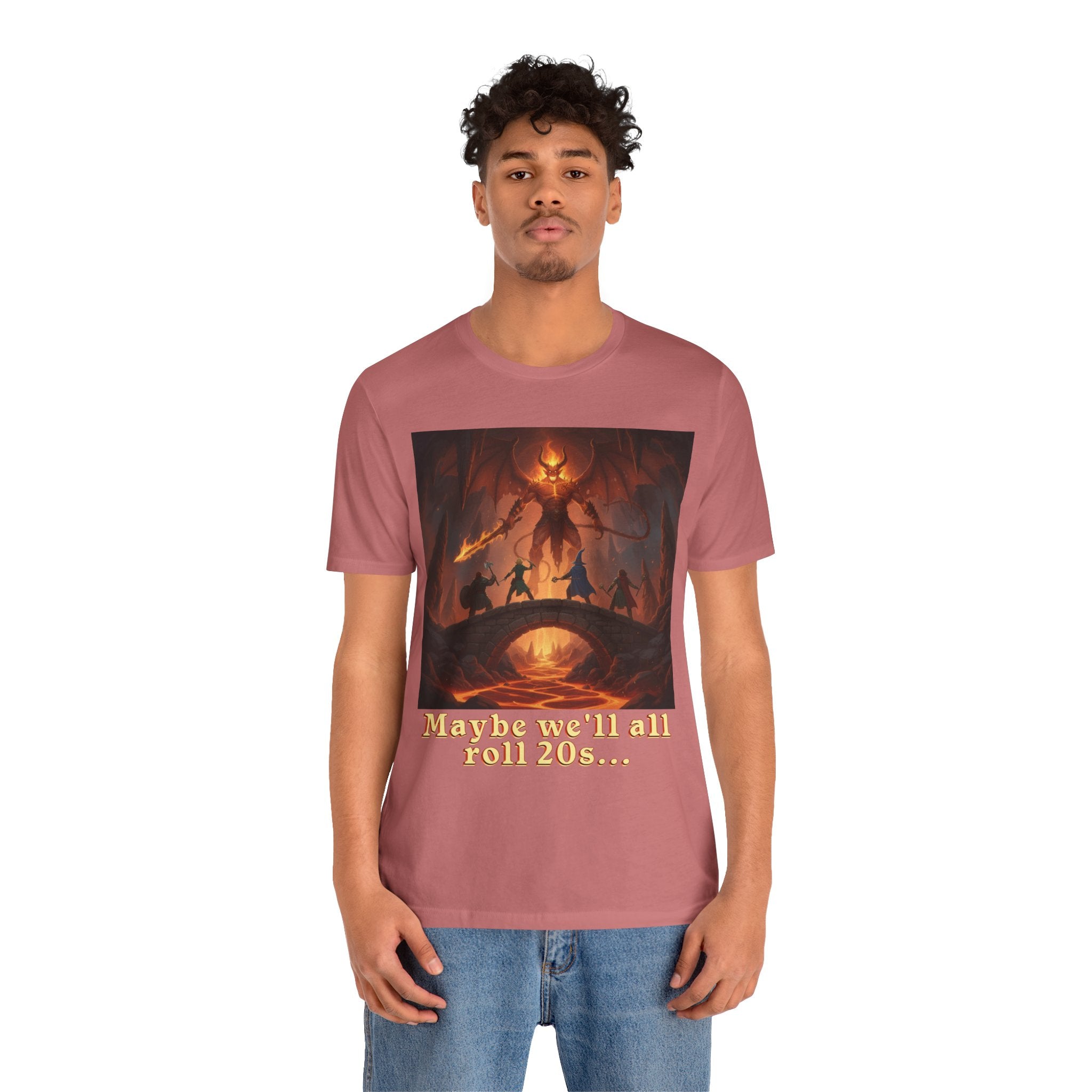 D&D Fantasy T-Shirt - Roll a Natural 20 Dungeon Master RPG Unisex Tee - Atlas Briefly