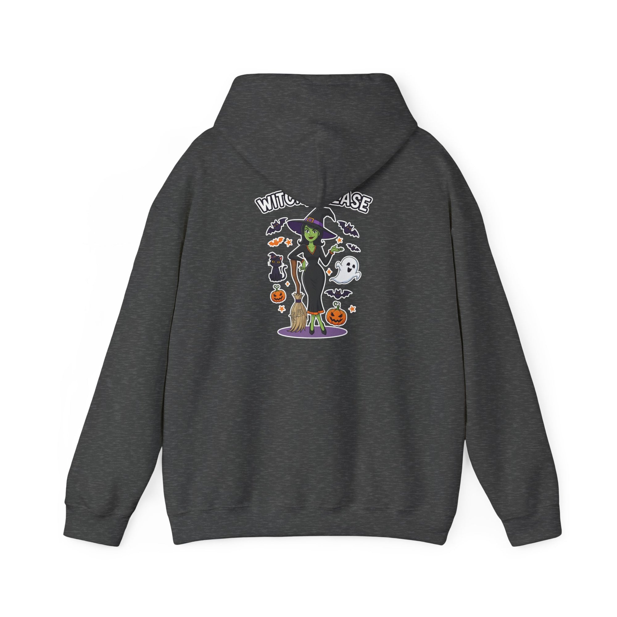 Witch Please Halloween Hoodie - Sassy Witch Sweatshirt with Pumpkin & Ghost Design | Halloween Apparel - Atlas Briefly