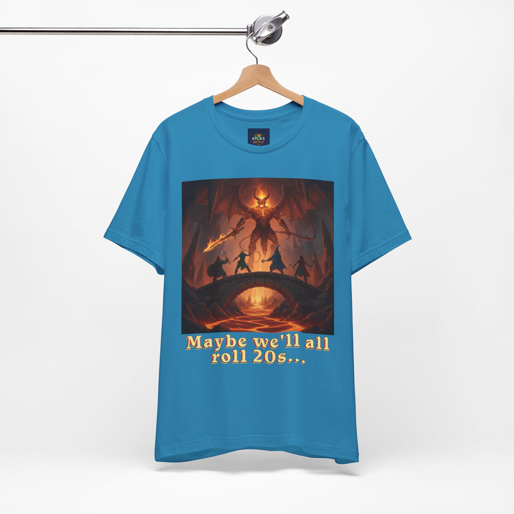 D&D Fantasy T-Shirt - Roll a Natural 20 Dungeon Master RPG Unisex Tee