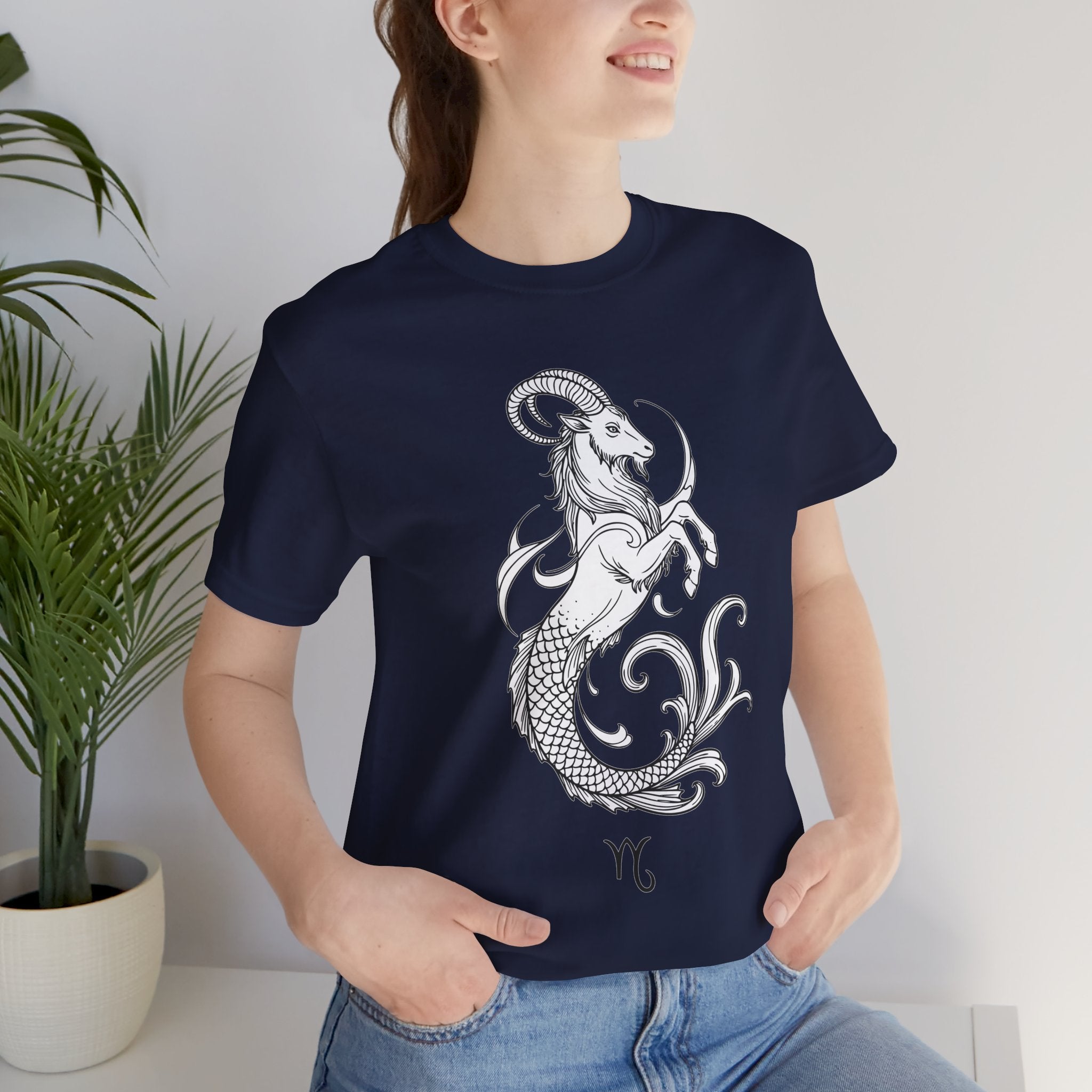 Capricorn Zodiac Tee - Unisex Minimalist Horoscope Shirt in Black and White