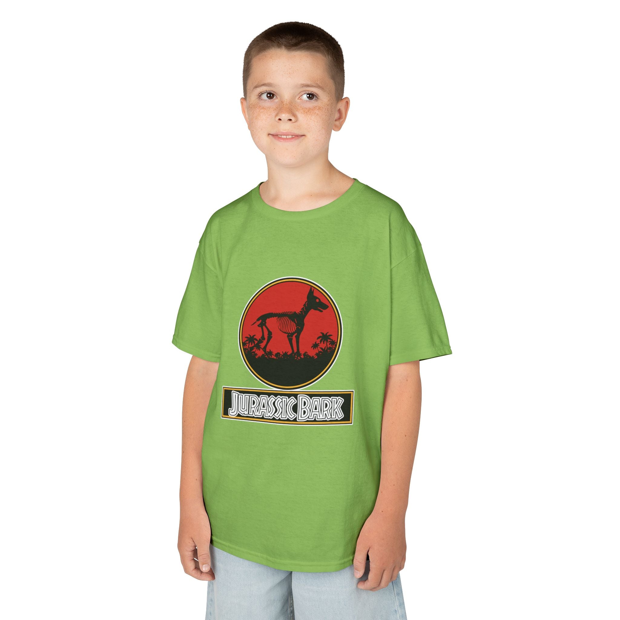 Kids Doberman Jurassic Bark T-Shirt | Fun Dog Tee for Kids
