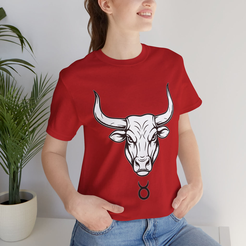 Taurus Zodiac T-Shirt - Minimalist Black and White Unisex T-Shirt