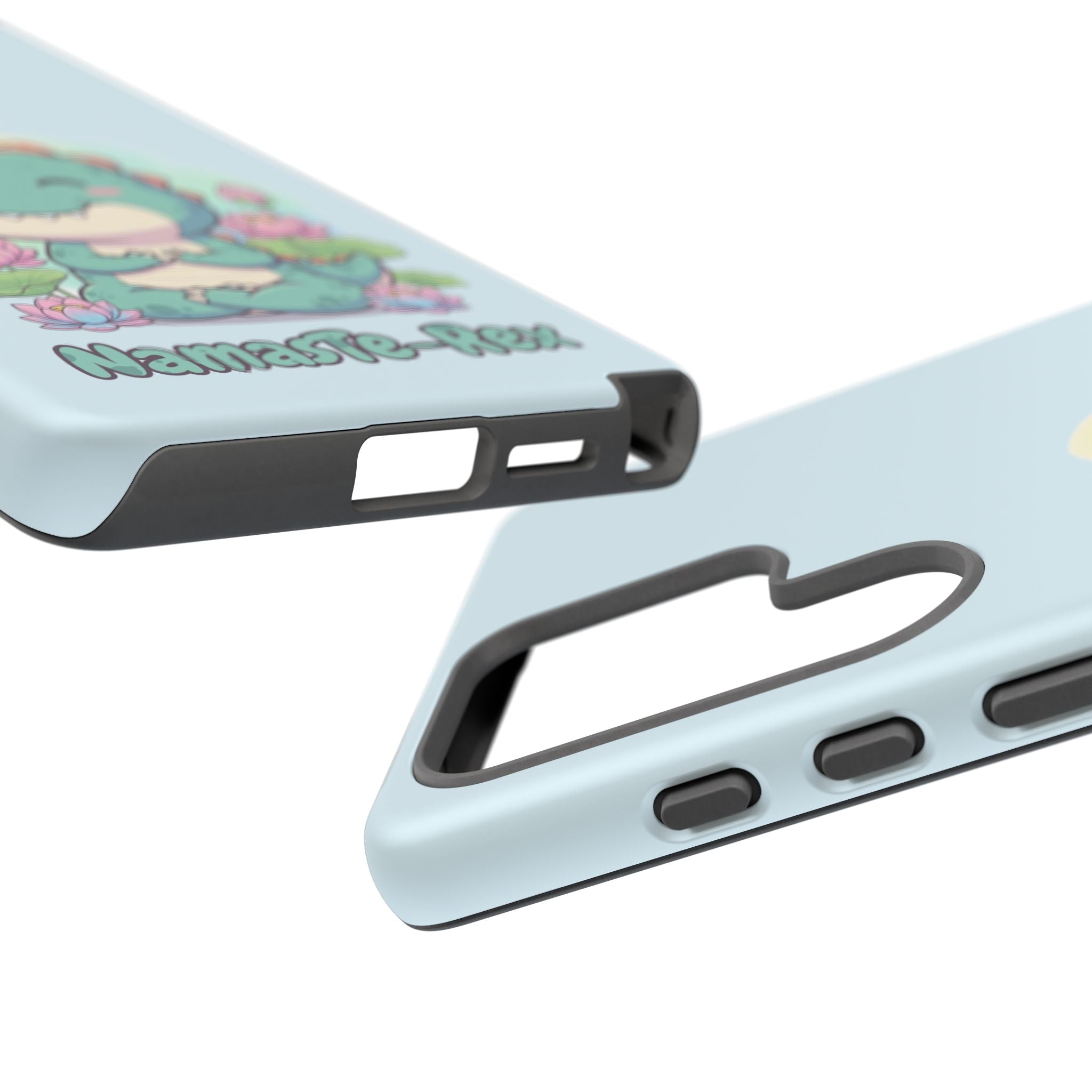 NamasTe-Rex Meditating Dinosaur Phone Case - Funny Yoga T-Rex Mobile Cover | Zen Tech Gift - Atlas Briefly
