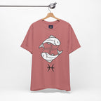Pisces Zodiac T-shirt - Minimalist Black and White Unisex Tee