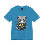 Hufflepurr Harry Potter T-Shirt - Funny Wizarding World Tee | Cute Potter Cat Gift - Atlas Briefly