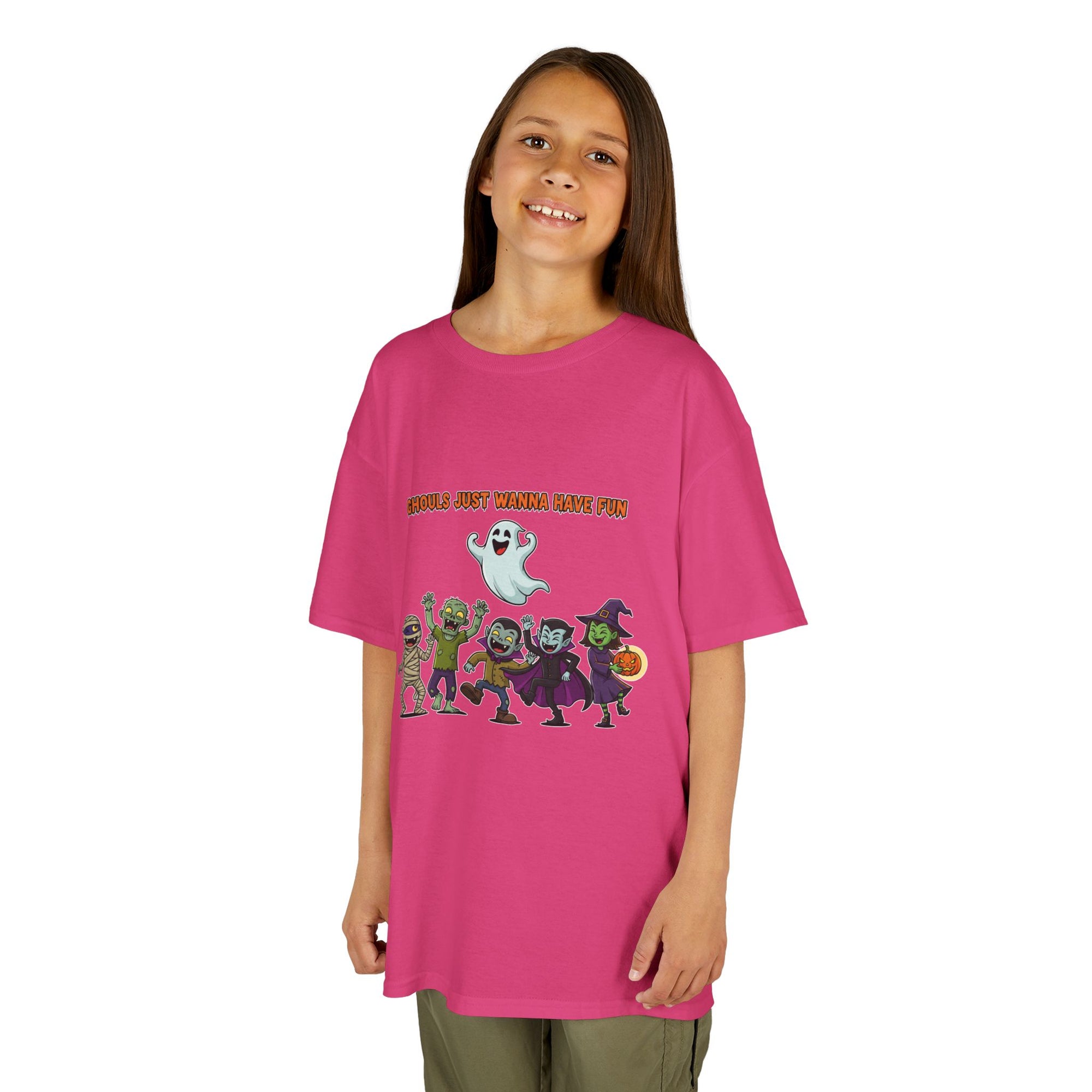 Ghouls Just Wanna Have Fun Kids Halloween T-Shirt | Funny Ghost Mummy Zombie Vampire Witch Shirt for Boys & Girls Trick or Treat Tee - Atlas Briefly