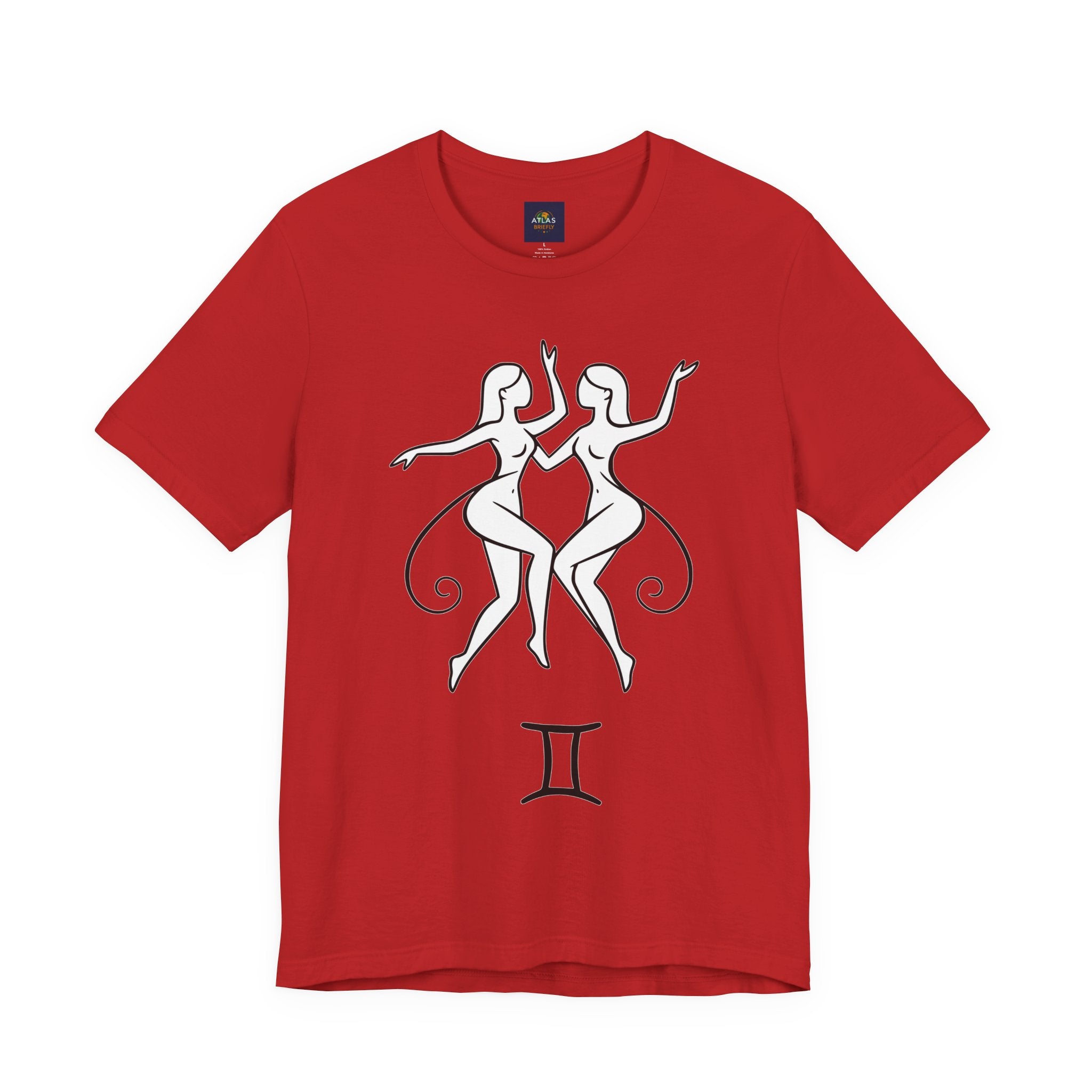Gemini Zodiac Tee - Minimalistic Black and White Unisex Design