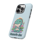 NamasTe-Rex Meditating Dinosaur Phone Case - Funny Yoga T-Rex Mobile Cover | Zen Tech Gift - Atlas Briefly