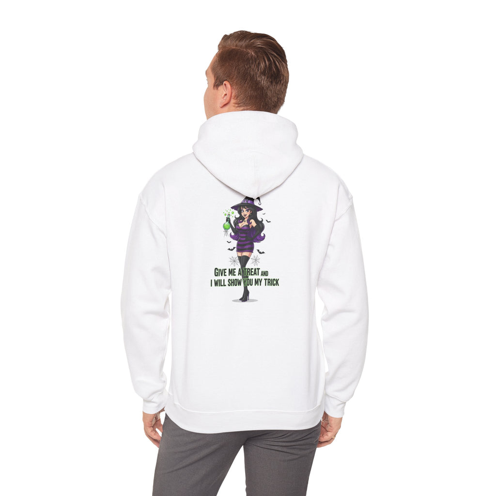 Sexy Witch Halloween Hoodie - Flirty Witch Costume Sweatshirt | Trick or Treat Halloween Apparel - Atlas Briefly