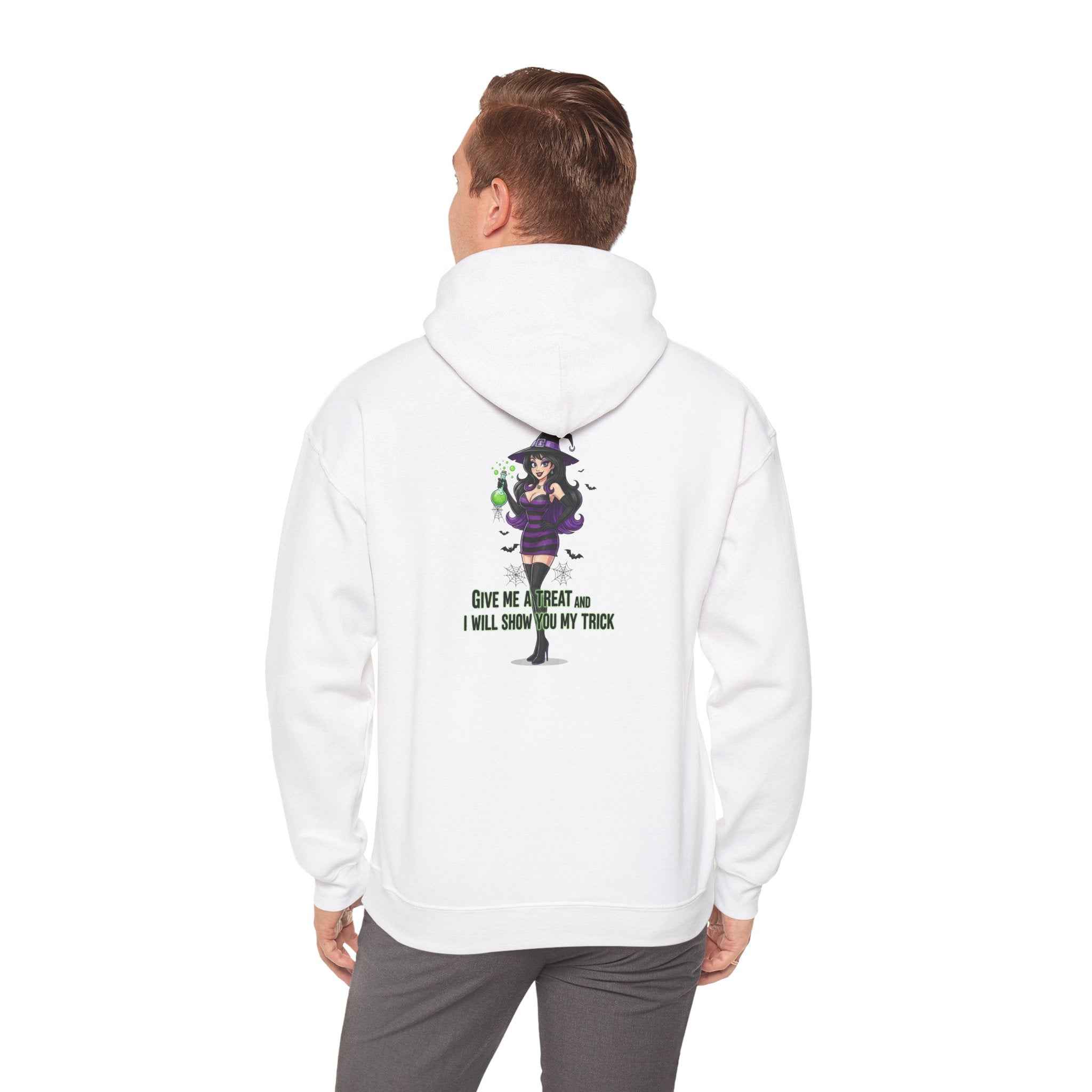 Sexy Witch Hoodie - Flirty Witch Costume Sweatshirt for Halloween Trick or Treat - Atlas Briefly