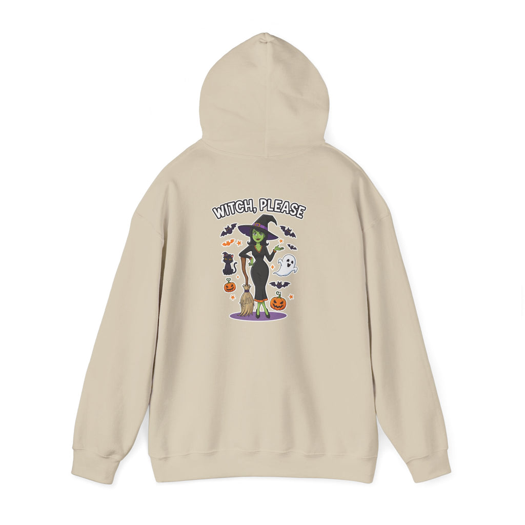 Witch Please Halloween Hoodie - Sassy Witch Sweatshirt with Pumpkin & Ghost Design | Halloween Apparel - Atlas Briefly