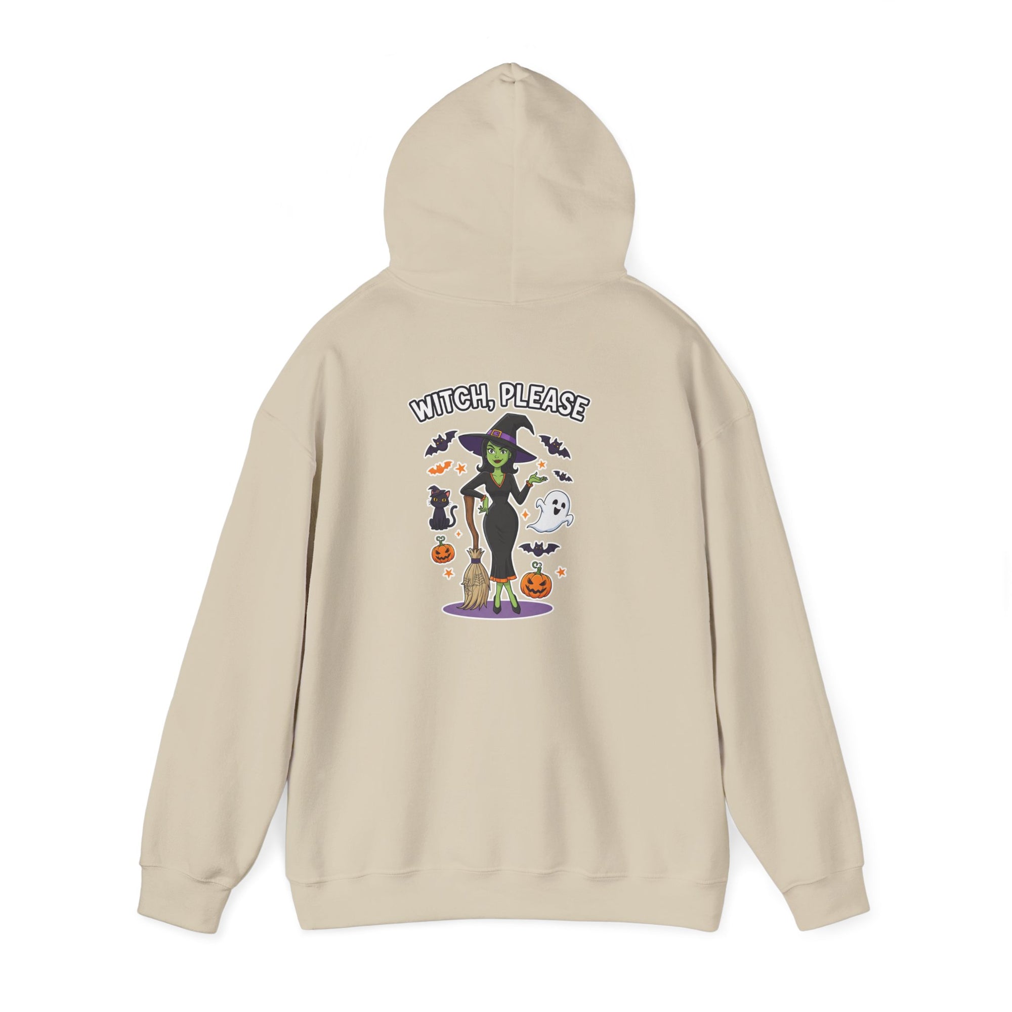 Witch Please Halloween Hoodie - Sassy Witch Sweatshirt with Pumpkin & Ghost Design | Halloween Apparel - Atlas Briefly