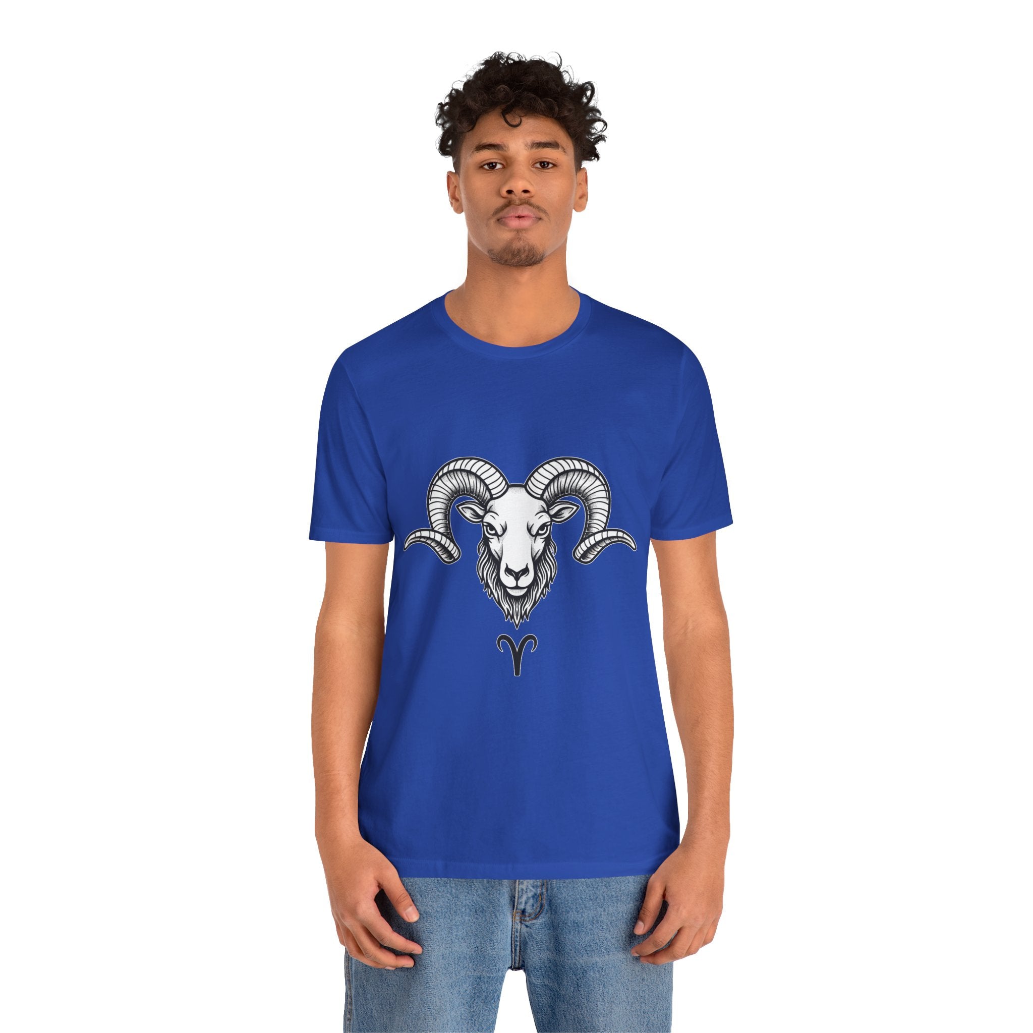 Aries Horoscope Tee - Unisex Black and White Minimal Design
