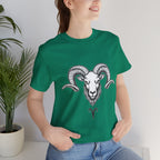 Aries Horoscope Tee - Unisex Black and White Minimal Design