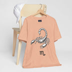 Scorpio Zodiac Tee - Unisex Minimalist Black and White Design