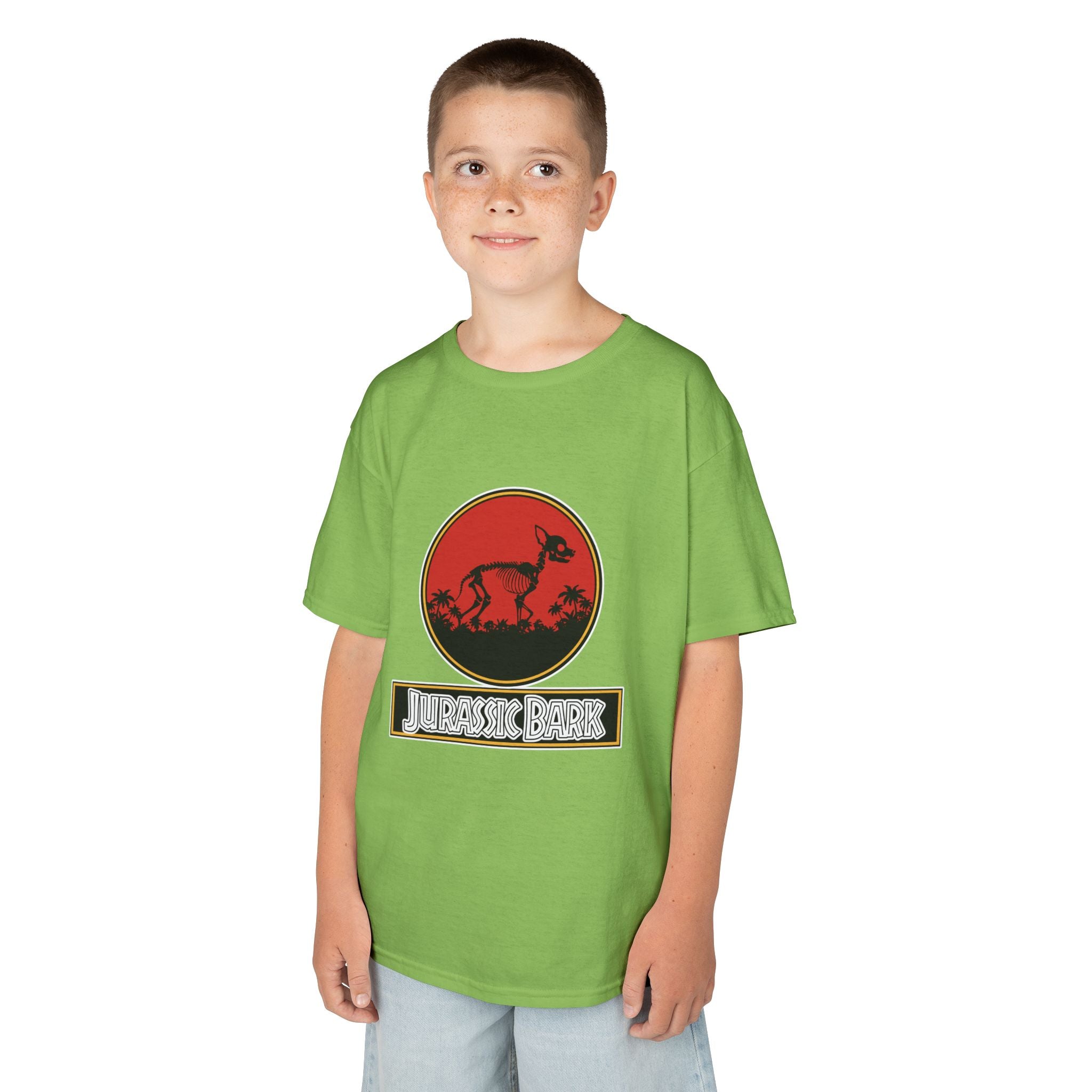Kids Chihuahua Jurassic Bark T-Shirt - Fun Dog & Dinosaur Tee for Young Pet Lovers