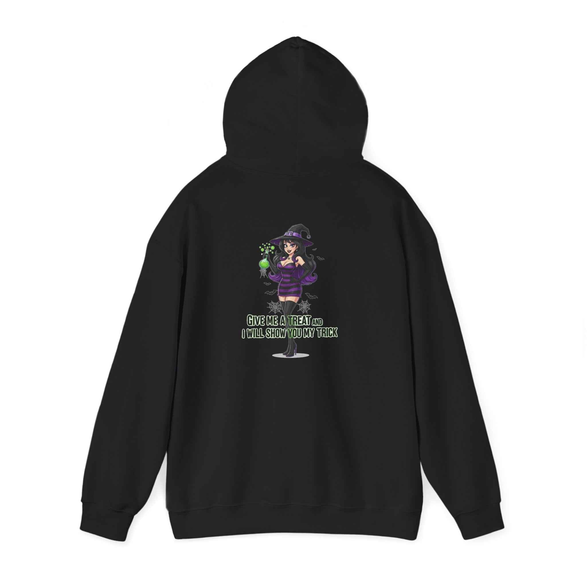 Sexy Witch Hoodie - Flirty Witch Costume Sweatshirt for Halloween Trick or Treat - Atlas Briefly