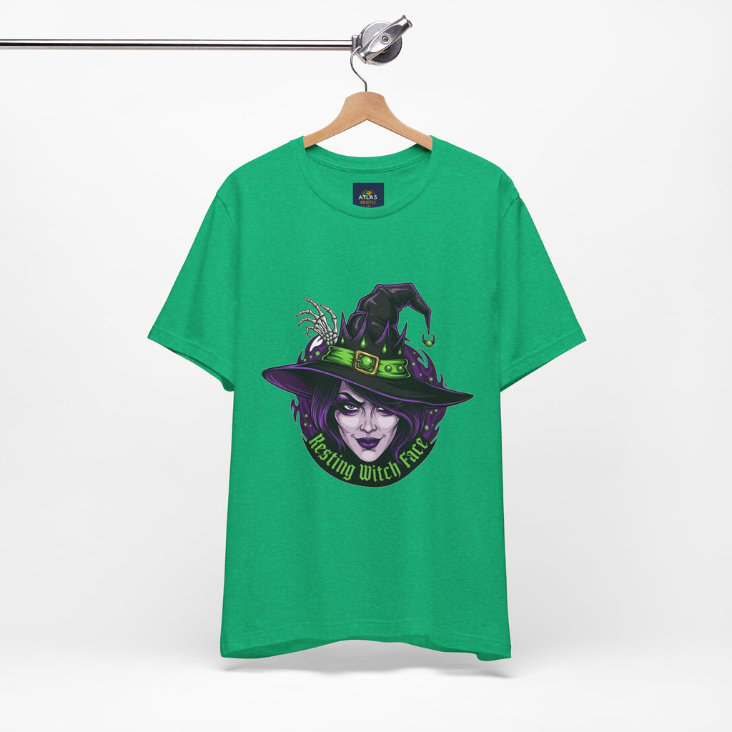 Resting Witch Face Halloween T-Shirt - Funny Witch Tee for Women & Men | Halloween Graphic Shirt - Atlas Briefly