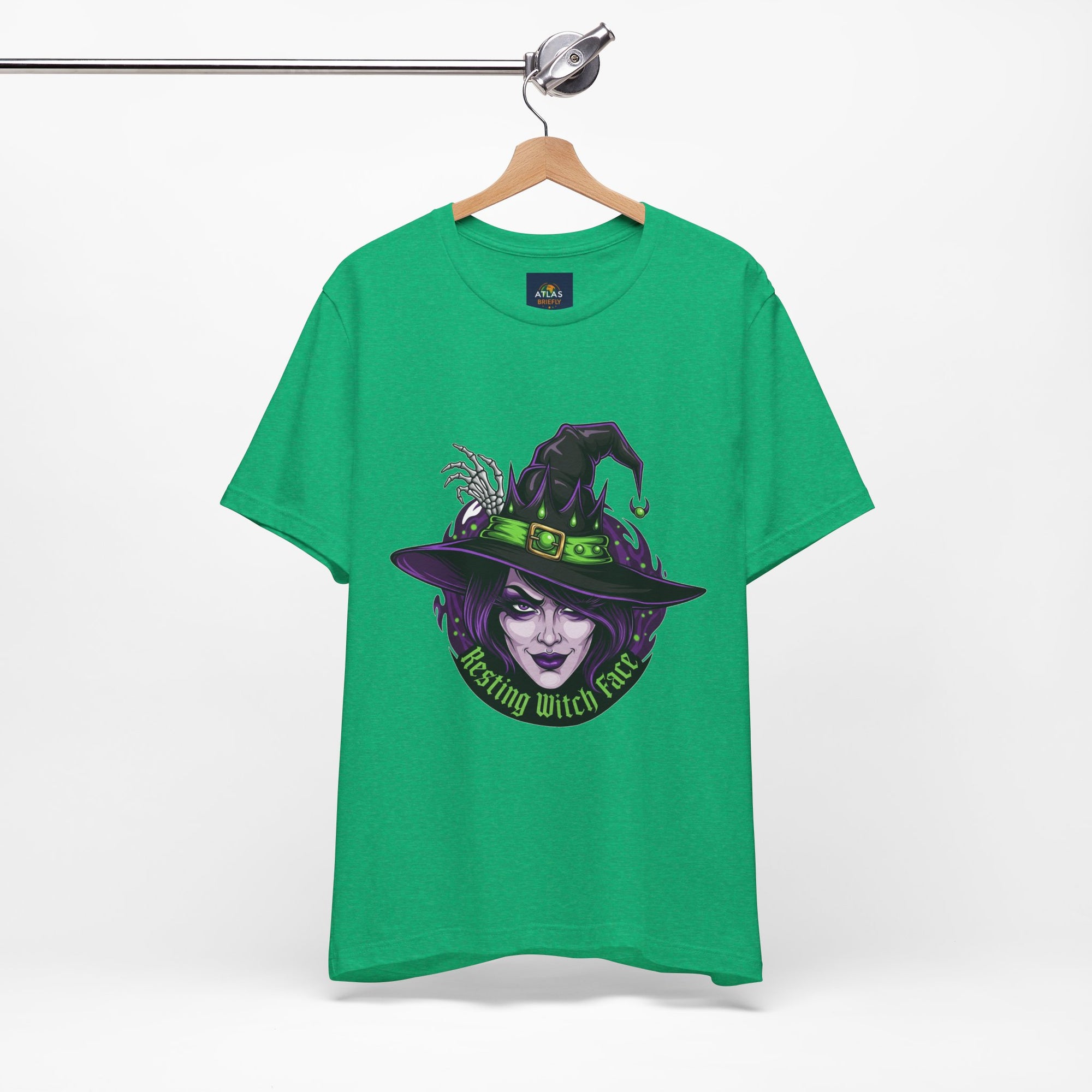 Resting Witch Face Halloween T-Shirt - Funny Witch Tee for Women & Men | Halloween Graphic Shirt - Atlas Briefly
