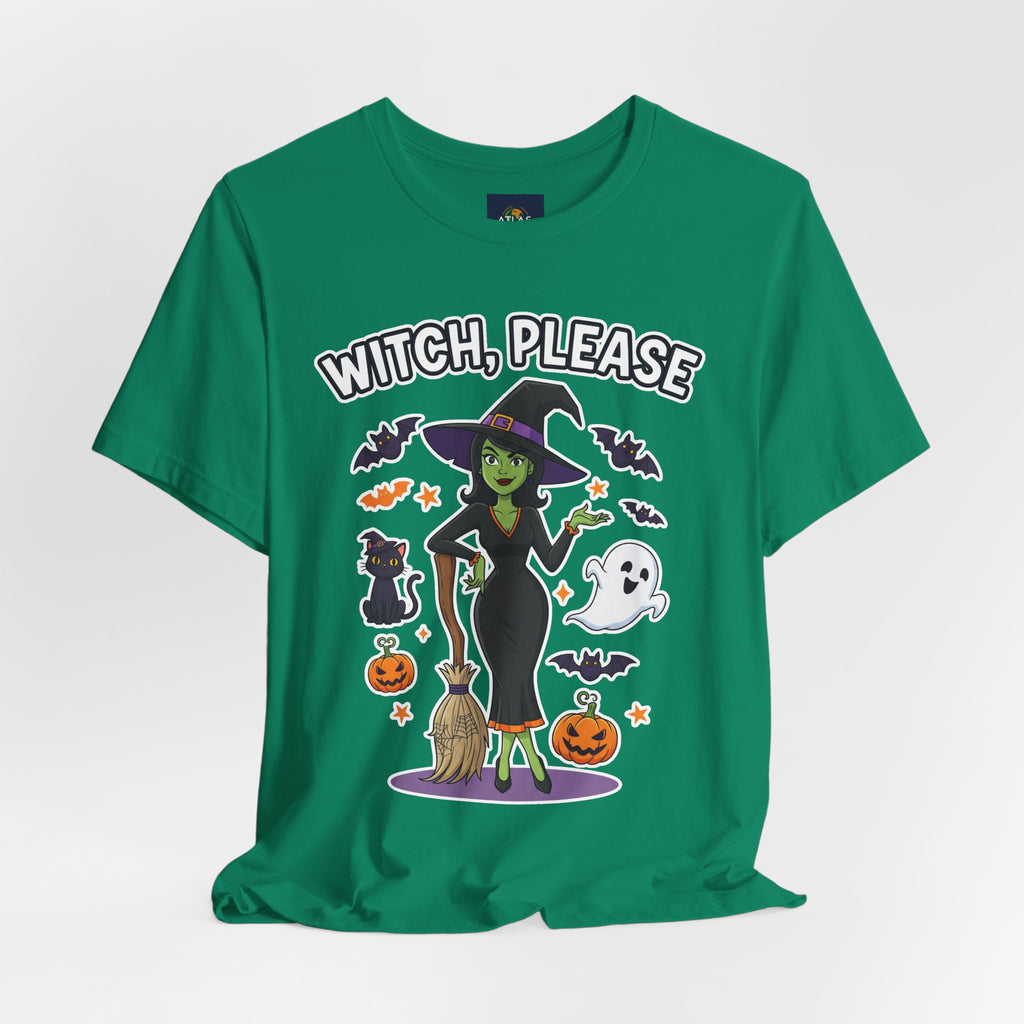 Witch Please Halloween T-Shirt - Sassy Witch Tee with Pumpkin Design | Funny Halloween Shirt - Atlas Briefly