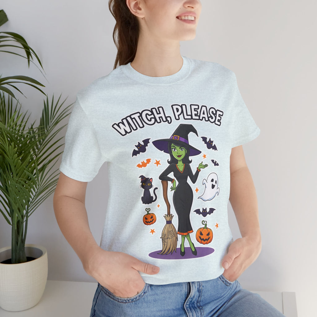 Witch Please Halloween T-Shirt - Sassy Witch Tee with Pumpkin Design | Funny Halloween Shirt - Atlas Briefly