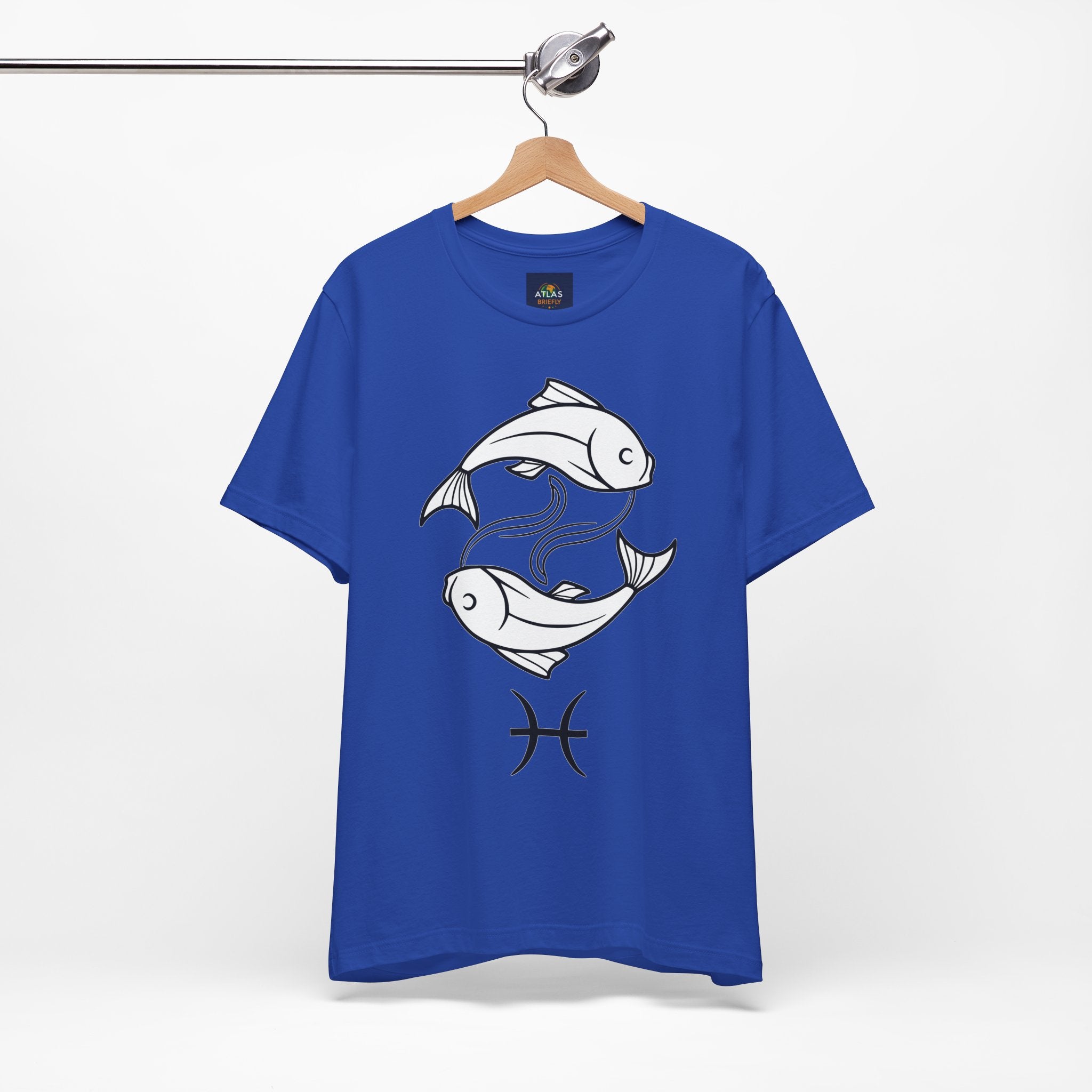 Pisces Zodiac T-shirt - Minimalist Black and White Unisex Tee
