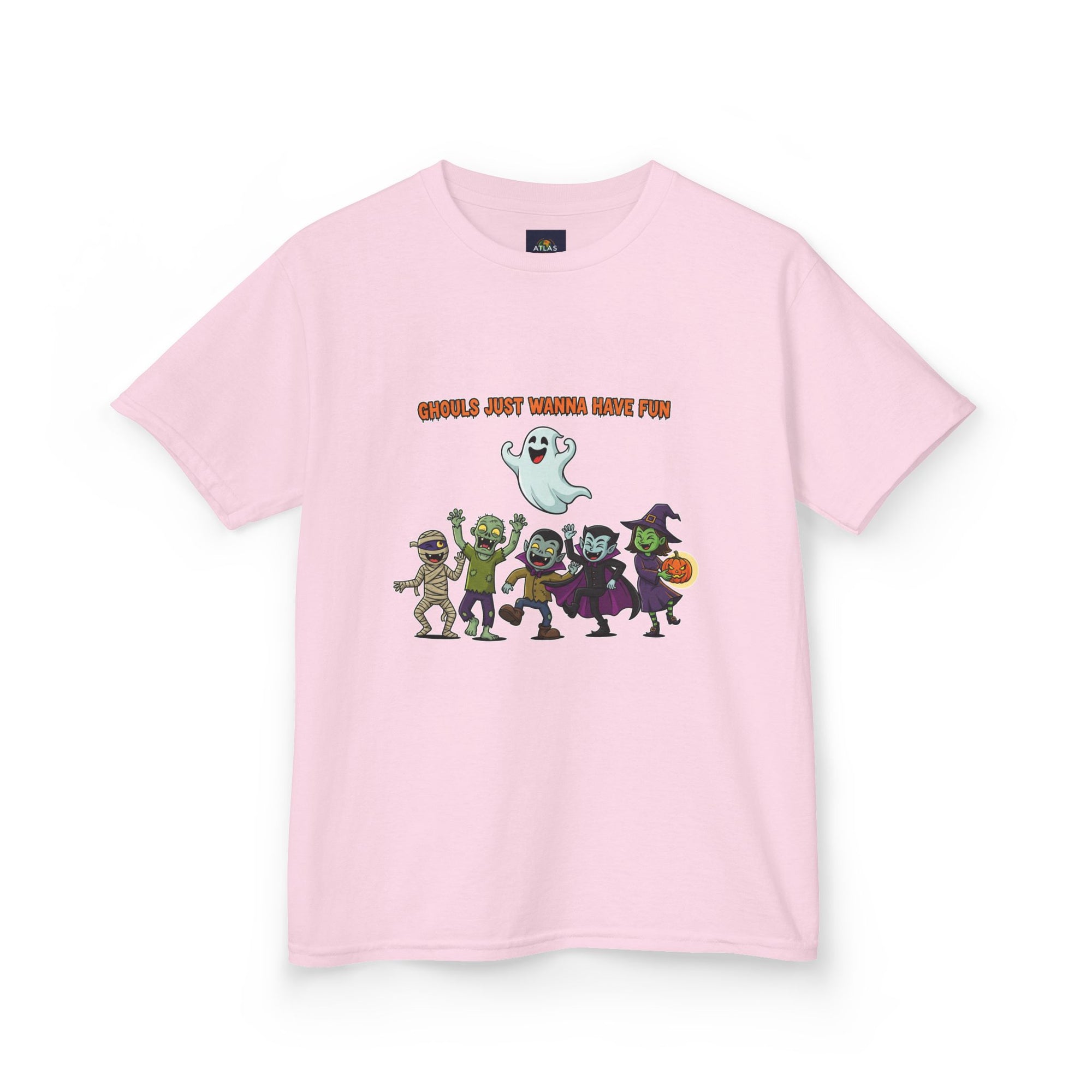 Ghouls Just Wanna Have Fun Kids Halloween T-Shirt | Funny Ghost Mummy Zombie Vampire Witch Shirt for Boys & Girls Trick or Treat Tee - Atlas Briefly
