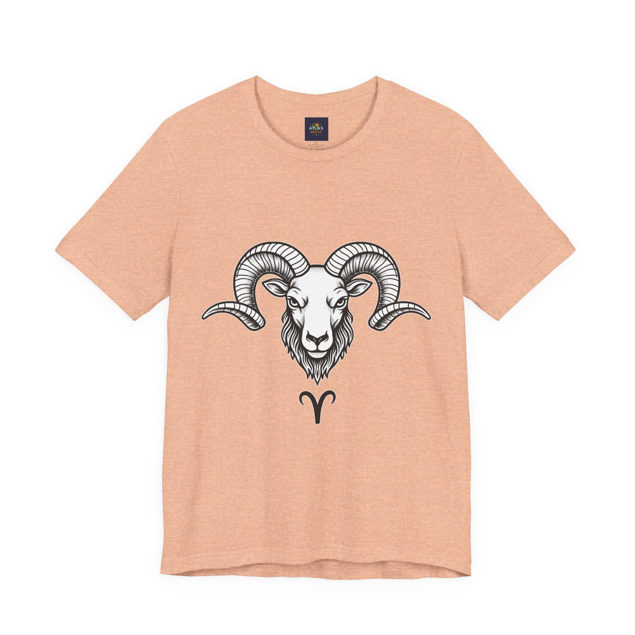 Aries Horoscope Tee - Unisex Black and White Minimal Design