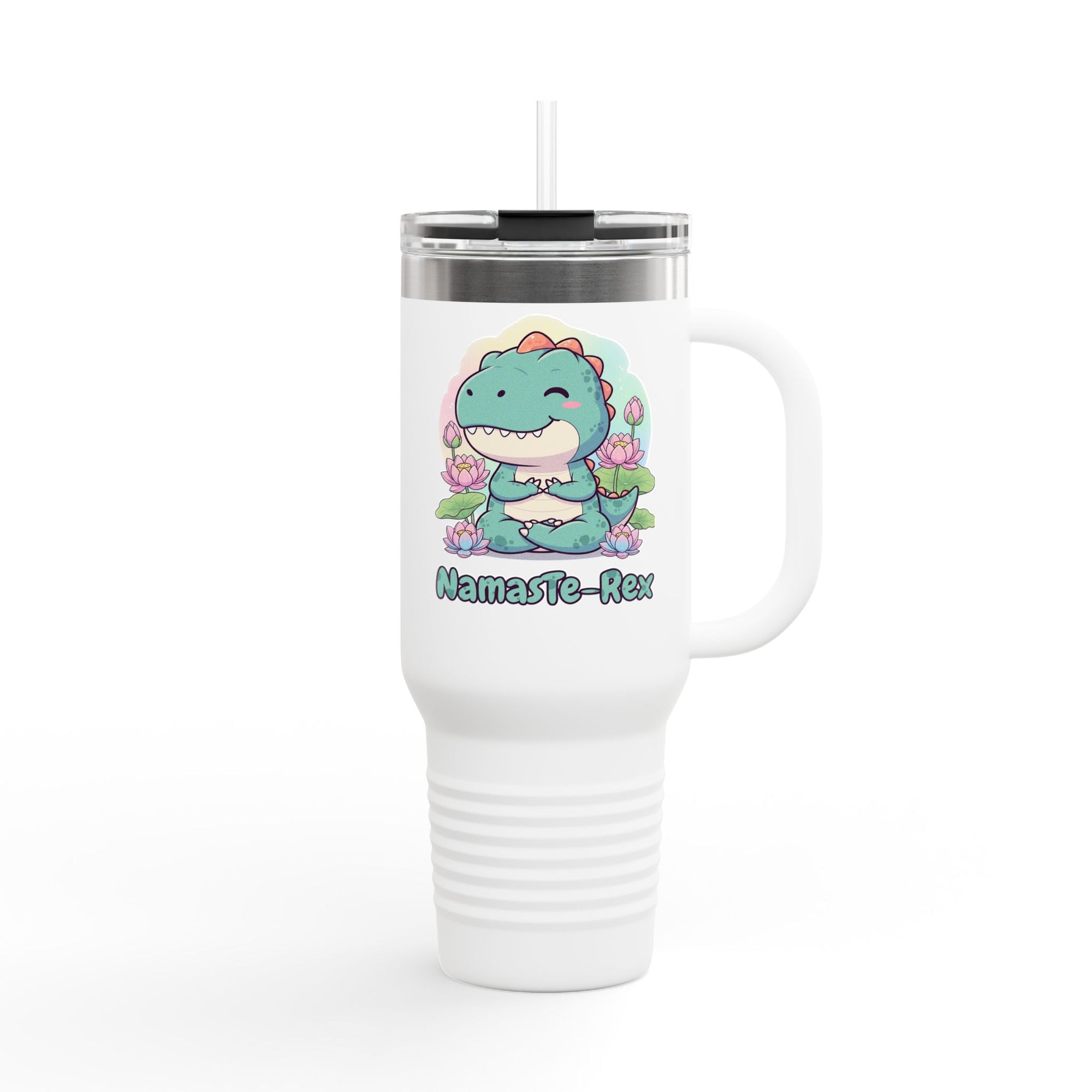 NamasTe-Rex Meditating Dinosaur Insulated Travel Mug | 40oz - Atlas Briefly