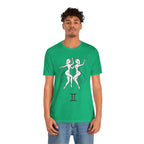 Gemini Zodiac Tee - Minimalistic Black and White Unisex Design