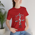 Libra Zodiac Tee - Stylish Unisex Minimalist Black and White Design