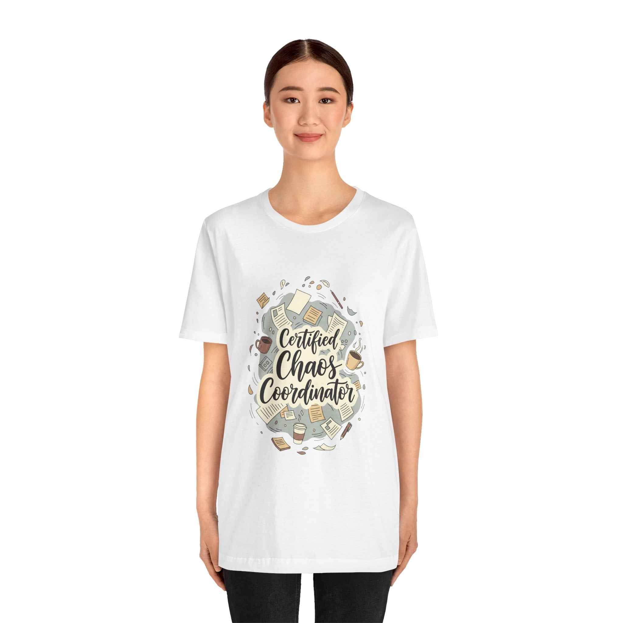 Certified Chaos Coordinator T-Shirt - Funny Mom Teacher Gift | Organized Chaos Tee for Stress-Free Life - Atlas Briefly