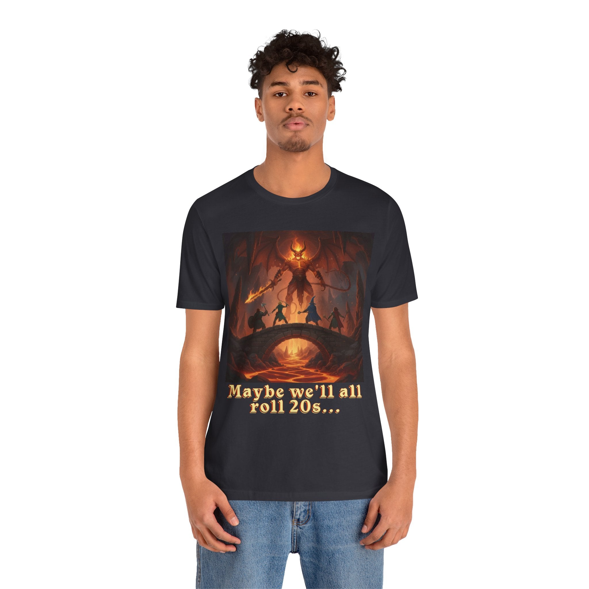 D&D Fantasy T-Shirt - Roll a Natural 20 Dungeon Master RPG Unisex Tee