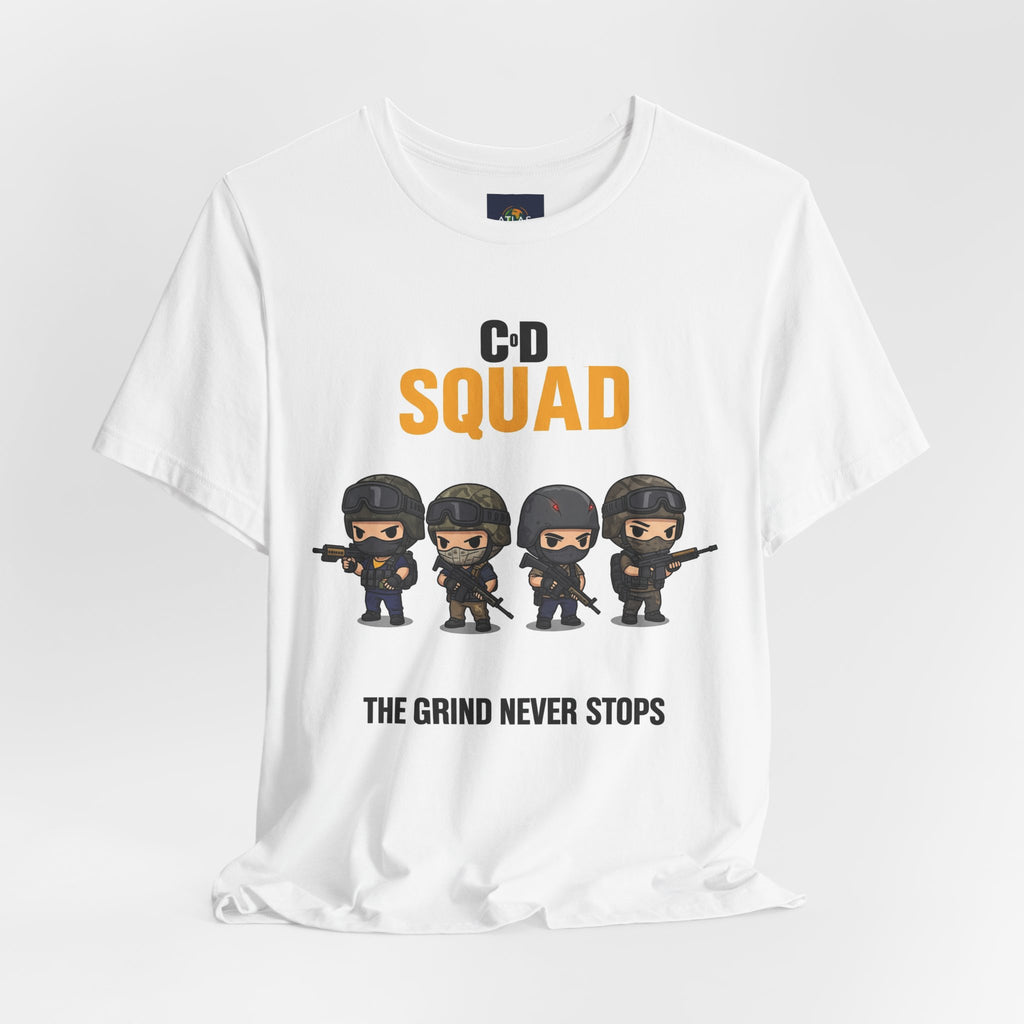 CoD Squad Tee for Gamers: The Grind Never Stops - Atlas Briefly