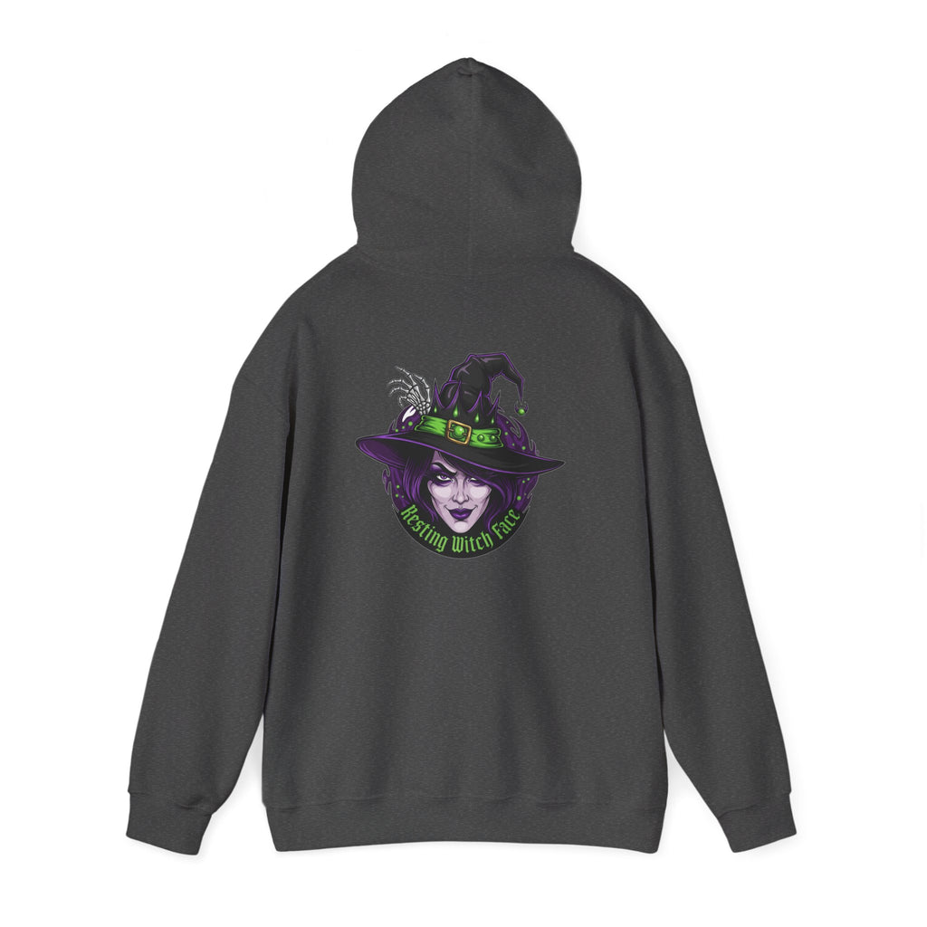 Resting Witch Face Halloween Hoodie – Funny Witch Graphic - Atlas Briefly