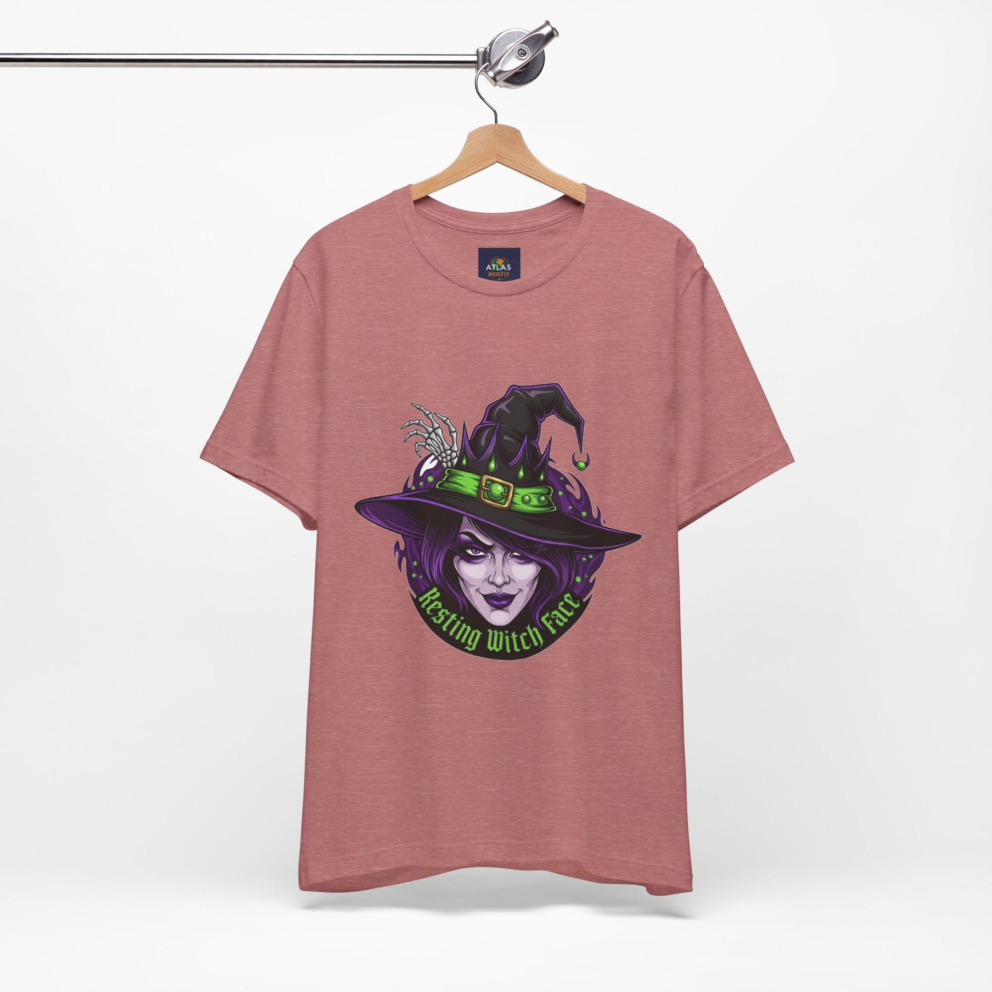 Resting Witch Face Halloween T-Shirt - Funny Witch Tee for Women & Men | Halloween Graphic Shirt - Atlas Briefly