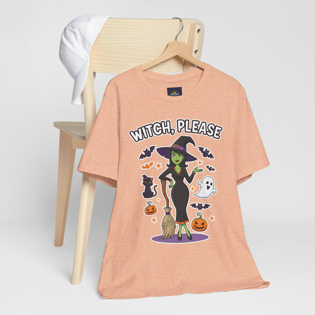 Witch Please Halloween T-Shirt - Sassy Witch Tee with Pumpkin Design | Funny Halloween Shirt - Atlas Briefly