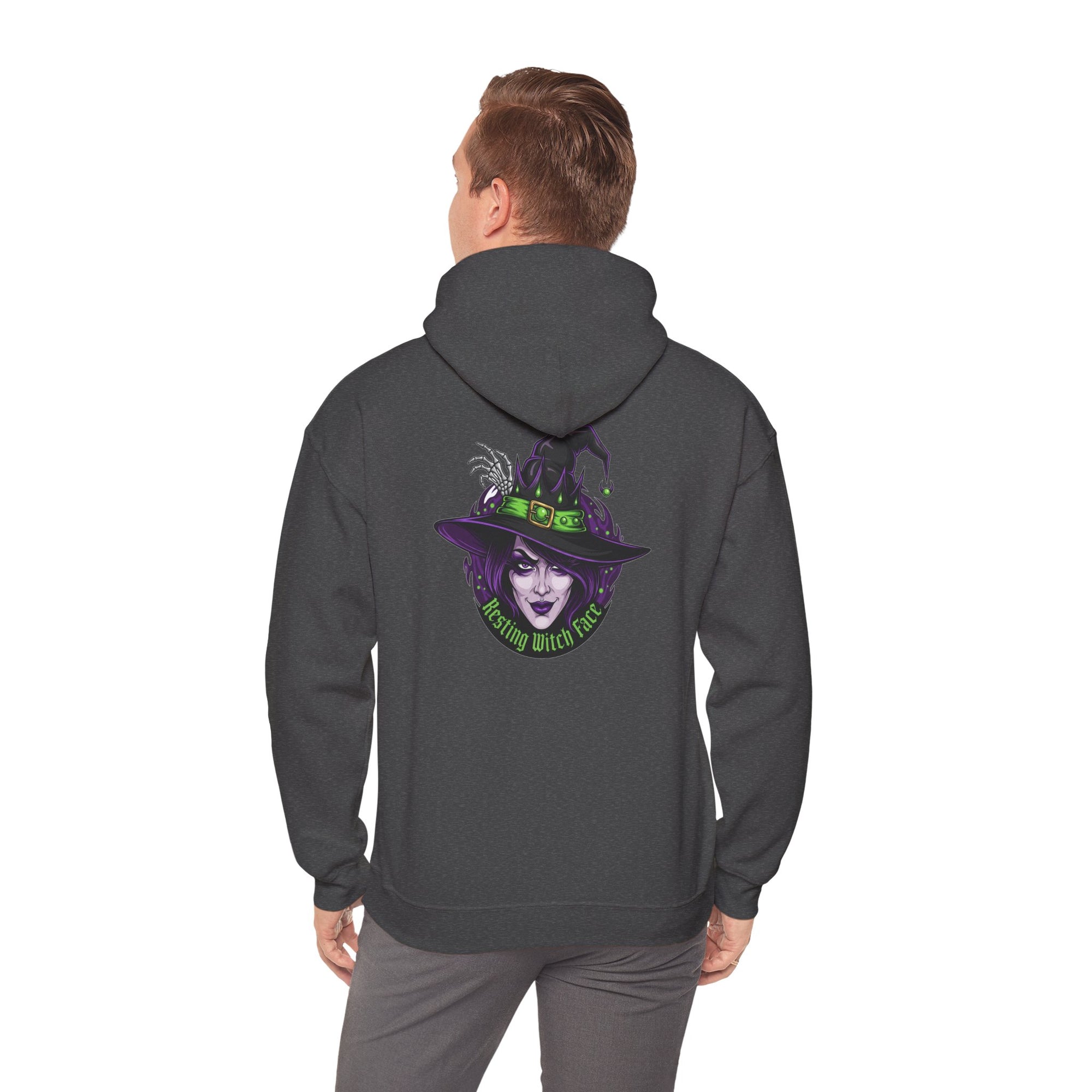 Resting Witch Face Halloween Hoodie – Funny Witch Graphic - Atlas Briefly