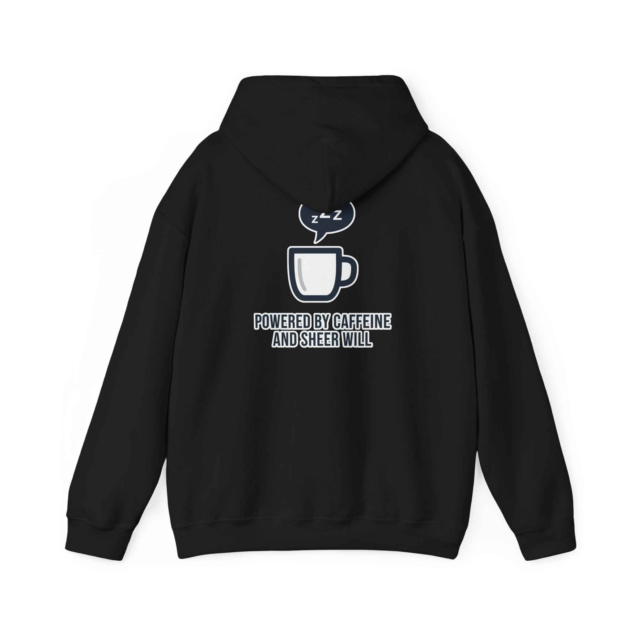Powered by Caffeine Sweatshirt - Minimalist Coffee Hooded Sweatshirt - Atlas Briefly